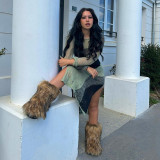 Sensual Long-Sleeve Knit Round Neck High-Waisted Bodycon Maxi Dress