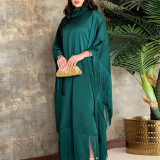 Elegant Batwing Tassel Kaftan for Modest Party Attire