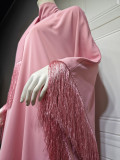 Elegant Batwing Tassel Kaftan for Modest Party Attire