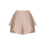 Women's Shorts Solid Tulip Hem Wide Leg Shorts Shorts for Women