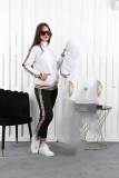Autumn/winter Sportswear Print Zipper High Neck Sweatshirt Pants