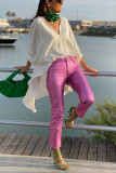 Casual Tight Fitting Pocket Trousers Fashion Women Trousers