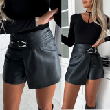 Women's Chic Leather Shorts