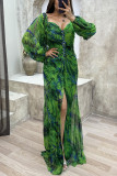 Party Pleated Long Sleeve Dress