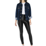 Sculpting Shiny Leather Skinny Pants