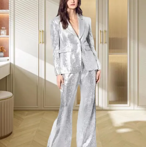Sparkling Sequin Suit Set for Women