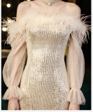 Luxurious Sequined Bodycon Party Dress