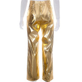 Women's Shiny Casual Leather Pants