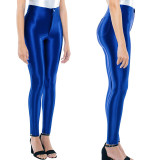 Sculpting Shiny Leather Skinny Pants