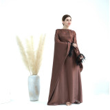 Feather Sleeved Dress Robe