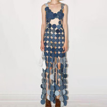 Women Sexy Patchwork Hollow Out Maxi Dress Women Sexy Patchwork Hollow Out Maxi Dress
