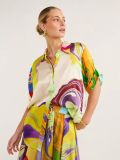 Women's Fashion Printed Satin Casual Set