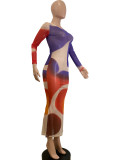 Women's Eclipse Mesh Bodycon Maxi Dress