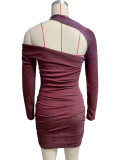 Sexy Twist Front Cut Out Split Cuff Ruched Bodycon Dresses