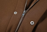 Contrast Color Classic Patchwork Long Sleeve Zip-up Jackets Casual Outwear