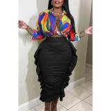 Women's Mid-Calf Pleated Skirt