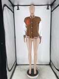 Women's Sewing Letter Baseball Jacket