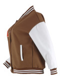 Women's Sewing Letter Baseball Jacket
