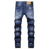 Distressed Patches and Paint Splatter Skinny Jeans
