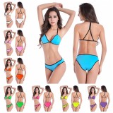 2024 Transparent Beach Bath Tanning Beachwear Lace-Up Bikini Swimsuit Women