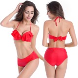 Sexy Slim Bikini Ruffled Swimsuit Two Piece