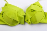Sexy Slim Bikini Ruffled Swimsuit Two Piece