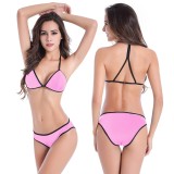2024 Transparent Beach Bath Tanning Beachwear Lace-Up Bikini Swimsuit Women