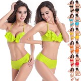 Sexy Slim Bikini Ruffled Swimsuit Two Piece
