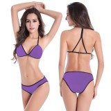 2024 Transparent Beach Bath Tanning Beachwear Lace-Up Bikini Swimsuit Women