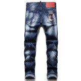 Indigo Blue Distressed Denim Jens