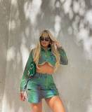 Fashion Cowboy Short Skirt Set