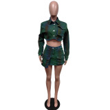 Fashion Cowboy Short Skirt Set
