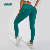 Women's Sporty Tight-Fit Workout Leggings with Utility Pockets