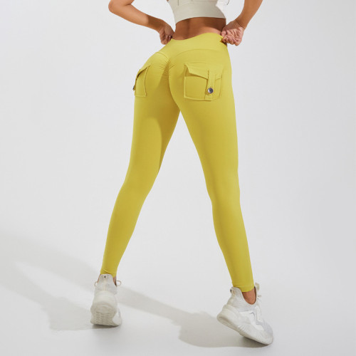 Women's Sporty Tight-Fit Workout Leggings with Utility Pockets