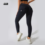 Women's Sporty Tight-Fit Workout Leggings with Utility Pockets
