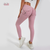 Women's Sporty Tight-Fit Workout Leggings with Utility Pockets