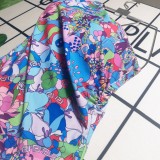 Sexy Single Shoulder Bathers Printed One Piece Swimming Suits