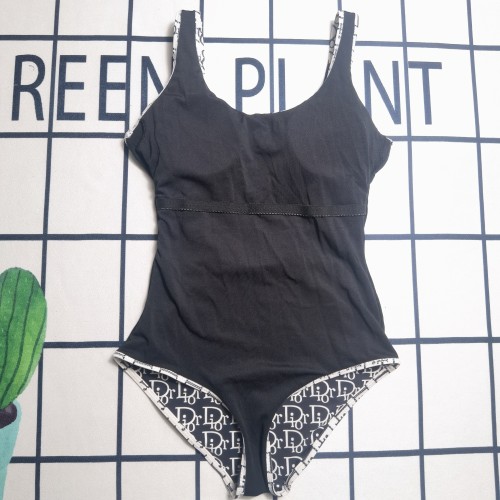 Summber Beachwear Sexy Sleeveless Print One Piece Swimsuit