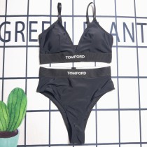 Summer Brand Printed Letter Padded Bikini Straps Beach Swimsuit Set