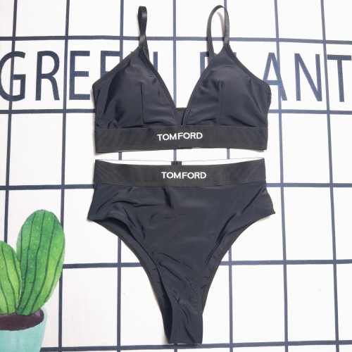 Summer Brand Printed Letter Padded Bikini Straps Beach Swimsuit Set