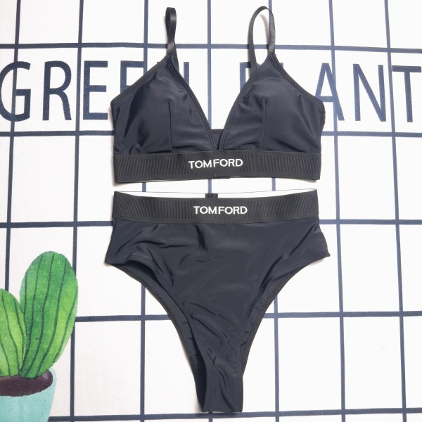 Summer Brand Printed Letter Padded Bikini Straps Beach Swimsuit Set