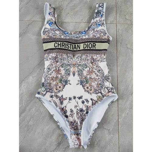 Summer Sleeveless Backless Printed One Piece Swimming Suit