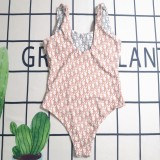 Women's Sleeveless One Piece Monogram Swimsuit