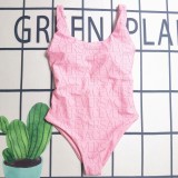 Sexy Sleeveless Backless Bathing Printed One Piece Swimsuit