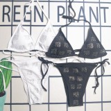 Summer Beachwear Hot Drilling Two Piece Padded Bikini Set