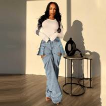 Safari Wide Leg Cargo Jeans