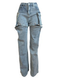 Safari Wide Leg Cargo Jeans