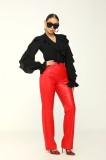 Long Sleeve Shirt Decorated With Ruffles