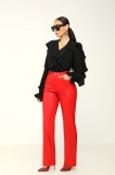 Long Sleeve Shirt Decorated With Ruffles