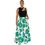 Women Printed Wide Leg Loose Trousers